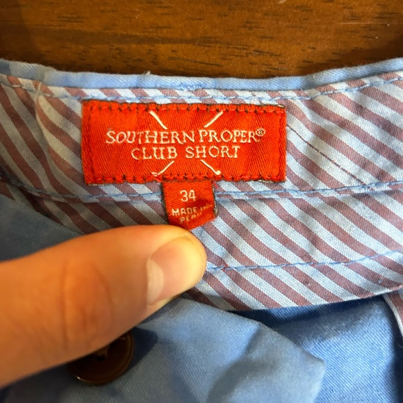 Light Blue Southern Proper Shorts - Picture 3 of 4